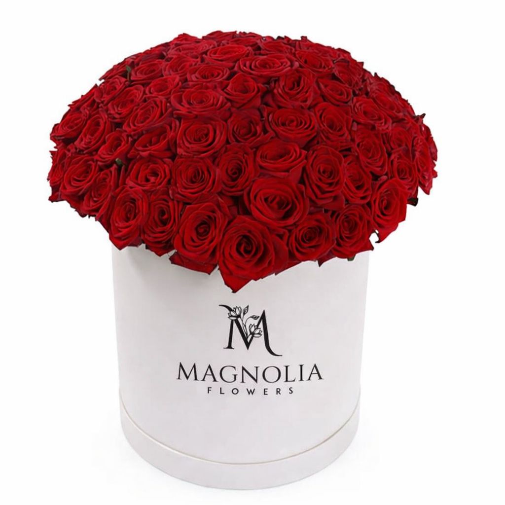 Crimson Velvet Rose Box