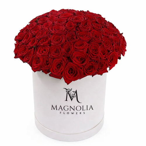 Crimson Velvet Rose Box